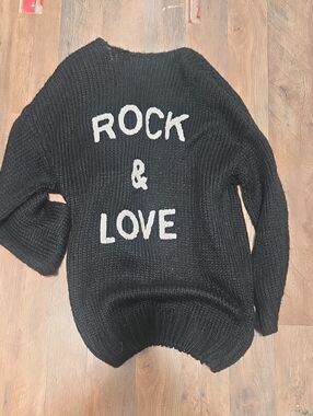 Rock & Love Black Knit Sweater